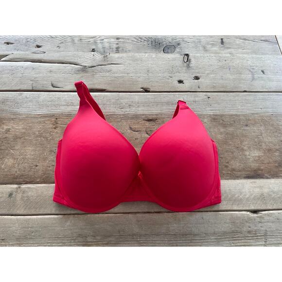 Victoria's Secret PINK Red Pepper Logo 34DD Wear Everywhere Push Up Bra - Picture 1 of 2